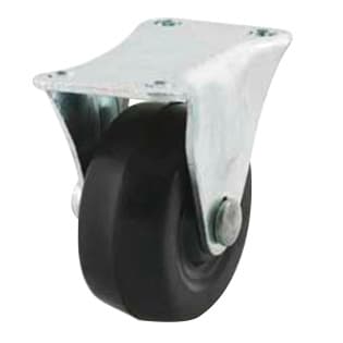 DH Caster 2-1/2" Plate Mount Rigid Caster, Rubber, No Brake, 90 lb, C-GD25RR
