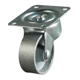 DH Casters Swivel Caster With 2-1/2" Steel Wheel No Brake, Plate Mount 180lb Capacity - C-GD25SS
