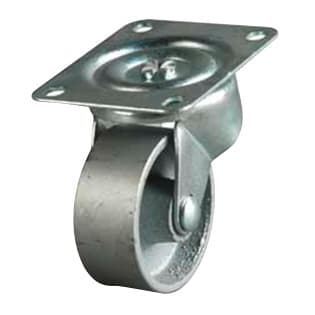 DH Caster 2-1/2" Plate Mount Swivel Caster, Steel, No Brake, 180 lb, C-GD25SS