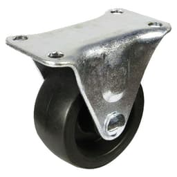DH Casters Rigid Caster With 3" Plastic Wheel No Brake, Plate Mount 220lb Capacity - C-GD30PR