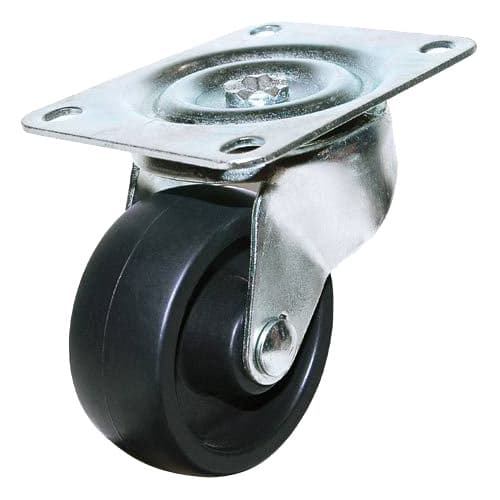DH Casters Swivel Caster With 3" Plastic Wheel No Brake, Plate Mount 220lb Capacity - C-GD30PS