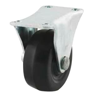 DH Caster 3" Plate Mount Rigid Caster, Rubber, No Brake, 125 lb, C-GD30RR