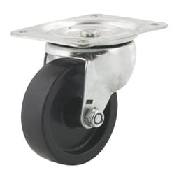 DH Casters Swivel Caster With 4" Plastic Wheel No Brake, Plate Mount 225lb Capacity - C-GD40PS