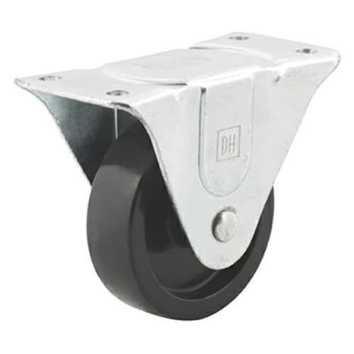 DH Casters Swivel Caster With 3" Hard Rubber Wheel No Brake, Bracket Mount 100lb Capacity - C-GSL3
