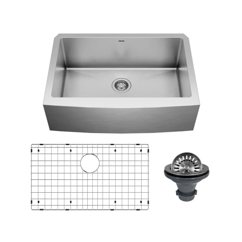 Karran Elite 30"W Stainless Steel Undermount Kitchen Sink Single Bowl, 16 Gauge - EL-82-PK1