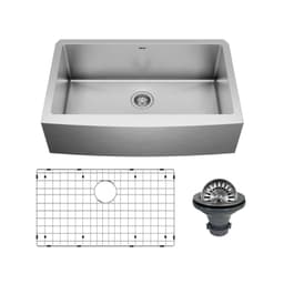 Karran Elite 33"W Stainless Steel Undermount Kitchen Sink Single Bowl, 16 Gauge - EL-84-PK1