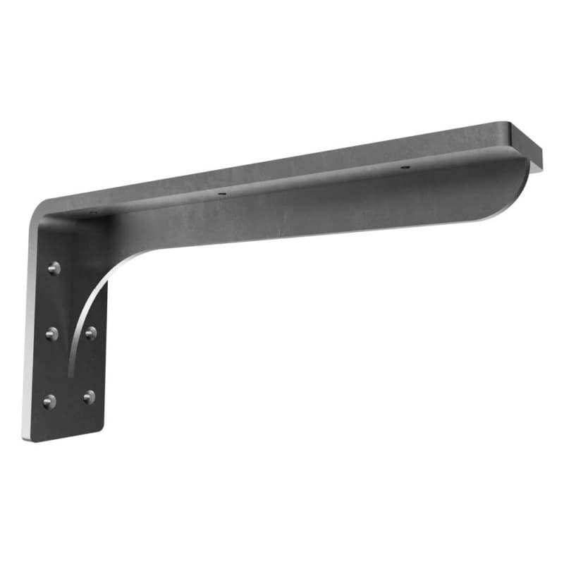 Federal Brace Banq Bench Bracket, Raw Steel 8"H x 16"L, 40180
