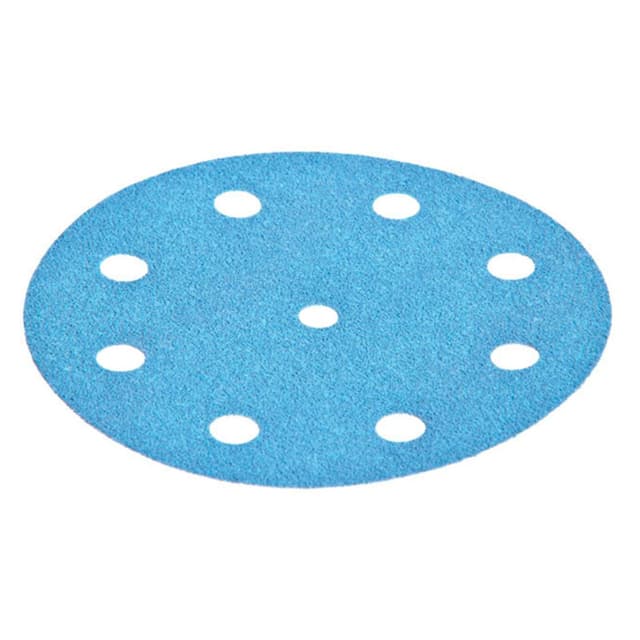 Festool 5" 9-Hole Hook and Loop Hardened Aluminum Oxide Paper Backed Granat Sanding Discs