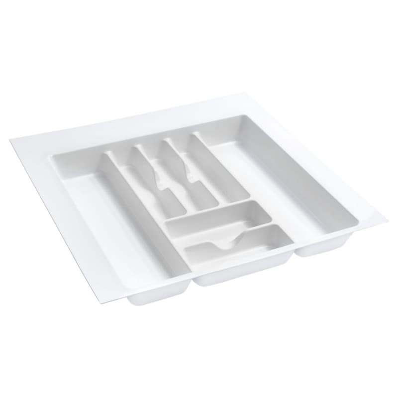 Rev-A-Shelf GCT Series 21-7/8"Wx21-1/4"Dx2-3/8"H White Cutlery Tray Insert, -GCT-4W-52