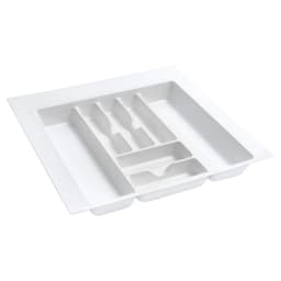 Rev-A-Shelf GCT Series 21-7/8"Wx21-1/4"Dx2-3/8"H White Cutlery Tray Insert, -GCT-4W-52