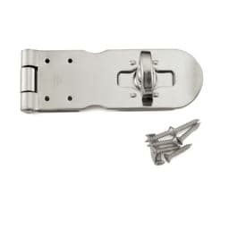 Sugatsune HP Series 4-23/32" Length Stainless Steel Hasp with Polished Stainless Steel Finish, - HP-120
