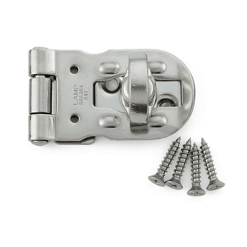 Sugatsune HP Series 1-37/64" Length Stainless Steel Hasp with Polished Stainless Steel Finish, - HP-40