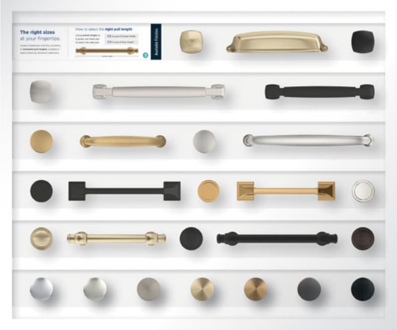 Amerock Interactive Replacement Kit for CDB19076 that includes Exceed, Renown, Stature & Winsome Collections 0  2024 Release