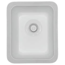 Karran Bar/Prep Series 14"W White Acrylic Bar/Prep Undermount Sink Single Bowl, - A-315-WHITE