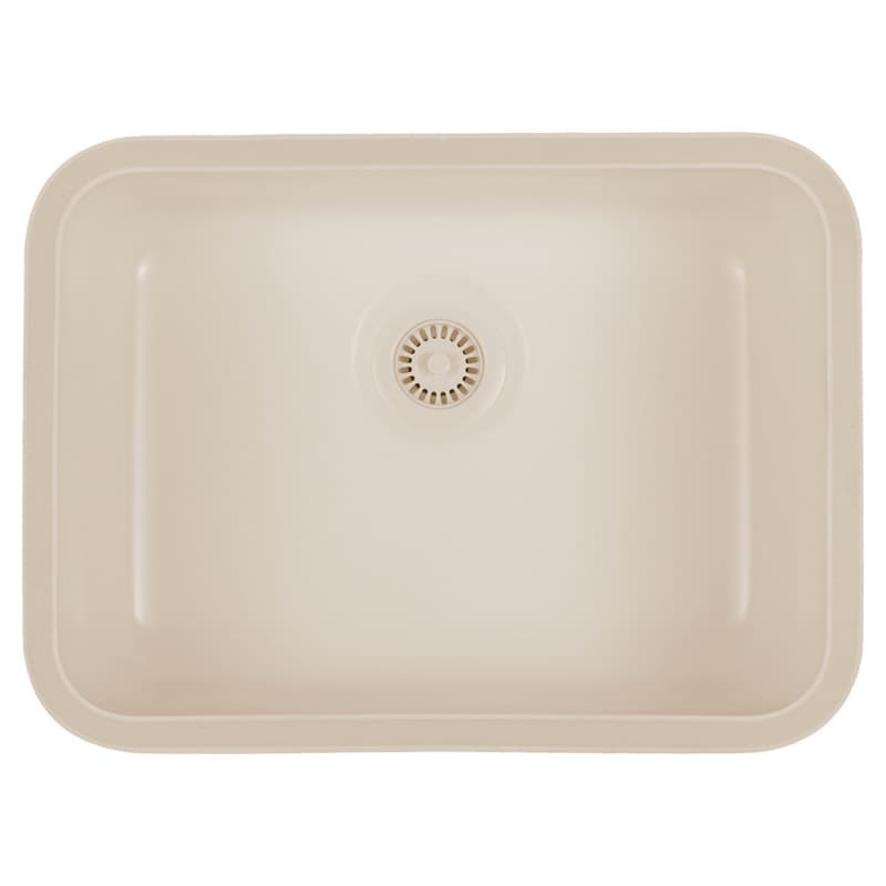 Karran Acrylic 24" Single Bowl Acrylic Bar/Prep Sink, Undermount, Bisque, A-320-BISQUE