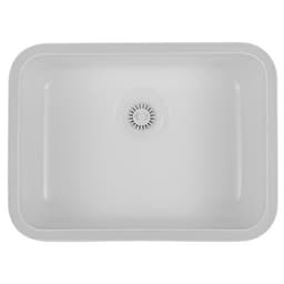 Karran Acrylic Series 24"W White Bar/Prep Undermount Sink Single Bowl, - A-320-WHITE