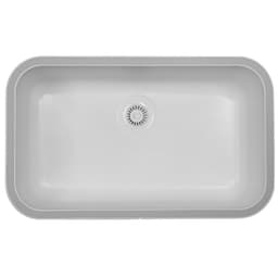Karran Acrylic Series 30-1/2"W White Bar/Prep Undermount Sink Single Bowl, - A-340-WHITE