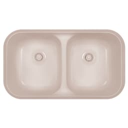Karran Acrylic Series 33-2/4"W Bisque Bar/Prep Undermount Sink Double Bowl, 50/50 Split - A-350-BISQUE