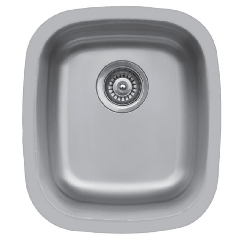 Karran Edge 300 16"W Stainless Steel Seamless undermount Kitchen Sink Single Bowl, 18 Gauge - E-315