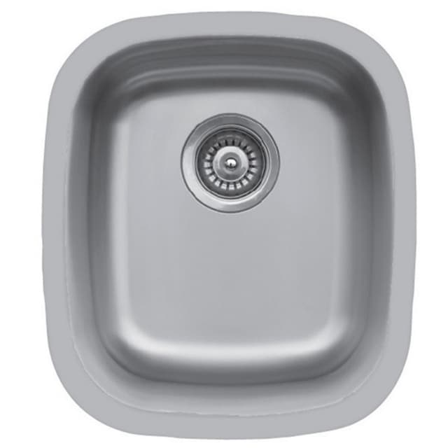 Karran Edge 315 16"W Stainless Steel Seamless Undermount Kitchen Sink Single Bowl, 18 Gauge - E-315