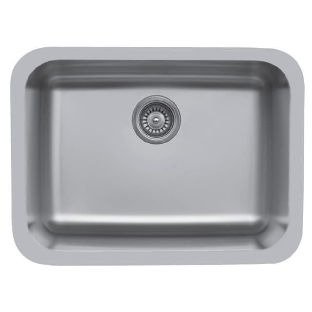 Karran Edge 320 24"W Stainless Steel Seamless Undermount Kitchen Sink Single Bowl, 18 Gauge - E-320