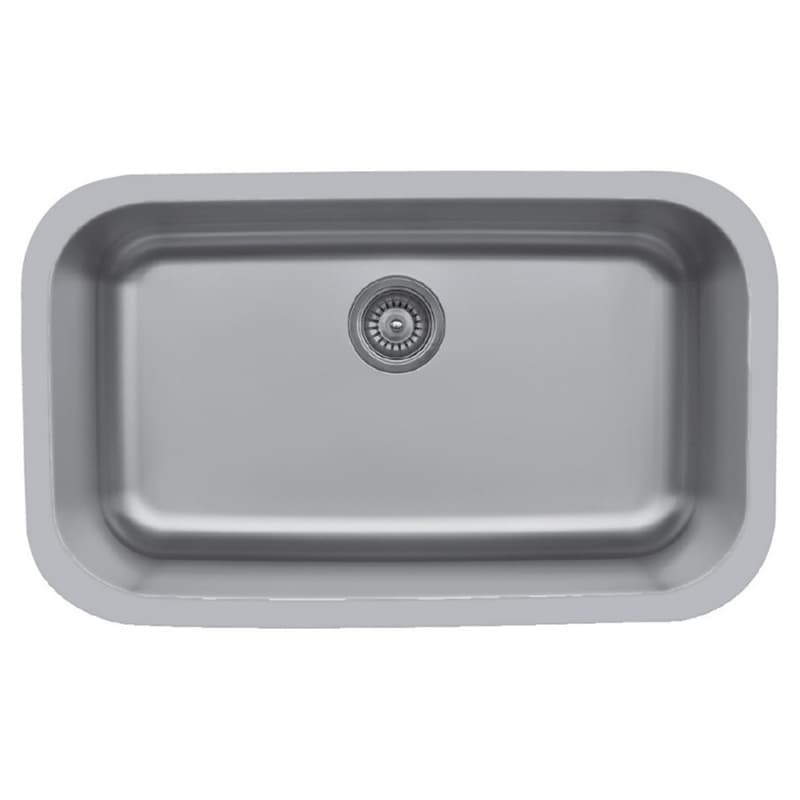 Karran Edge 300 30-3/4"W Stainless Steel Seamless undermount Kitchen Sink Single Bowl, 18 Gauge - E-340