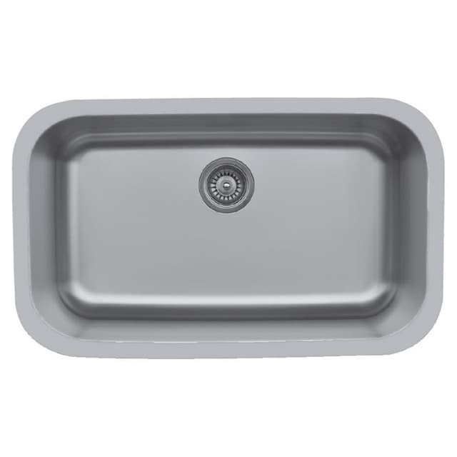 Karran Edge 340 30-3/4"W Stainless Steel Seamless Undermount Kitchen Sink Single Bowl, 18 Gauge - E-340