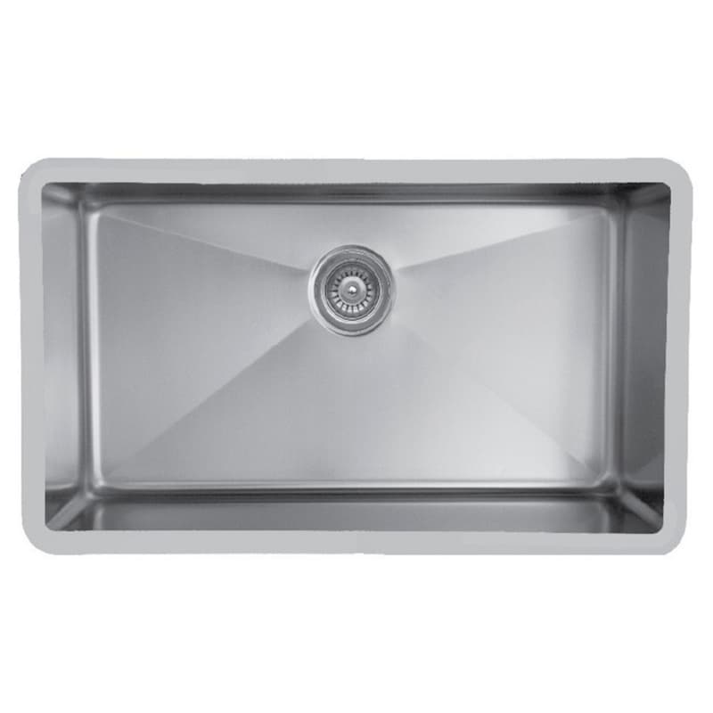 Karran Edge 400 31-1/2"W Stainless Steel Seamless undermount Kitchen Sink Single Bowl, 18 Gauge - E-440