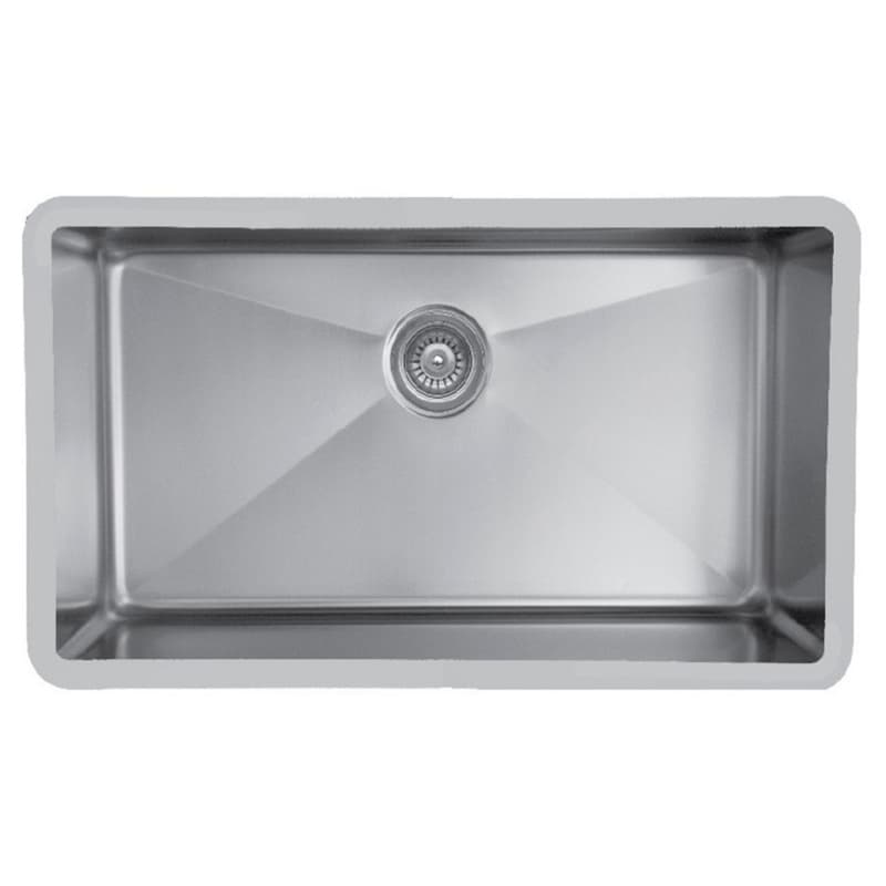 Karran Edge 400 31-1/2" Single Bowl Stainless Steel Kitchen Sink, Seamless Undermount, , E-440