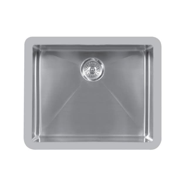Karran Edge 520 23-1/2"W Stainless Steel Seamless Undermount Kitchen Sink Single Bowl, 18 Gauge - E-520