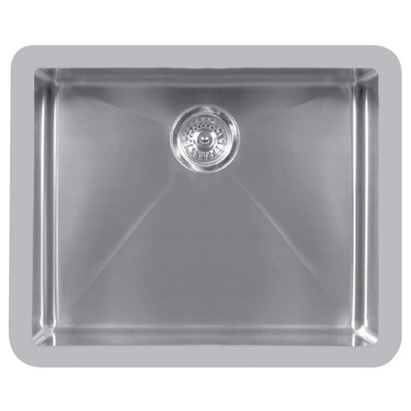 Karran Edge 500 23-1/2"W Stainless Steel Seamless undermount Kitchen Sink Single Bowl, 18 Gauge ADA Compliant - E-525