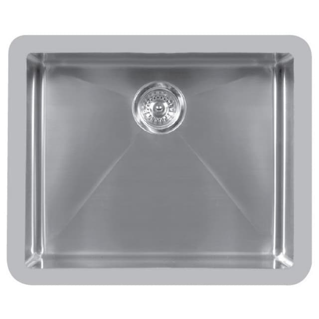 Karran Edge 525 23-1/2"W Stainless Steel Seamless Undermount Kitchen Sink Single Bowl, 18 Gauge ADA Compliant - E-525