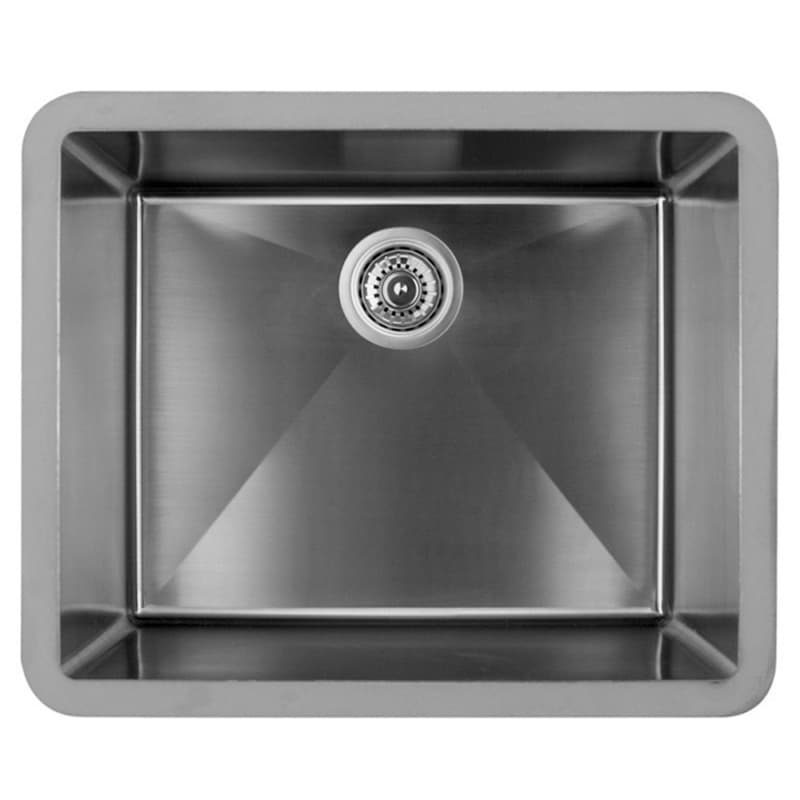 Karran Edge 500 23-1/2"W Stainless Steel Seamless undermount Kitchen Sink Single Bowl, 18 Gauge - E-528