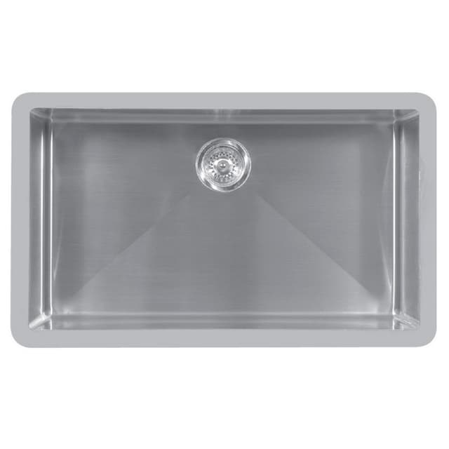 Karran Edge 540 32-1/2"W Stainless Steel Seamless Undermount Kitchen Sink Single Bowl, 18 Gauge - E-540
