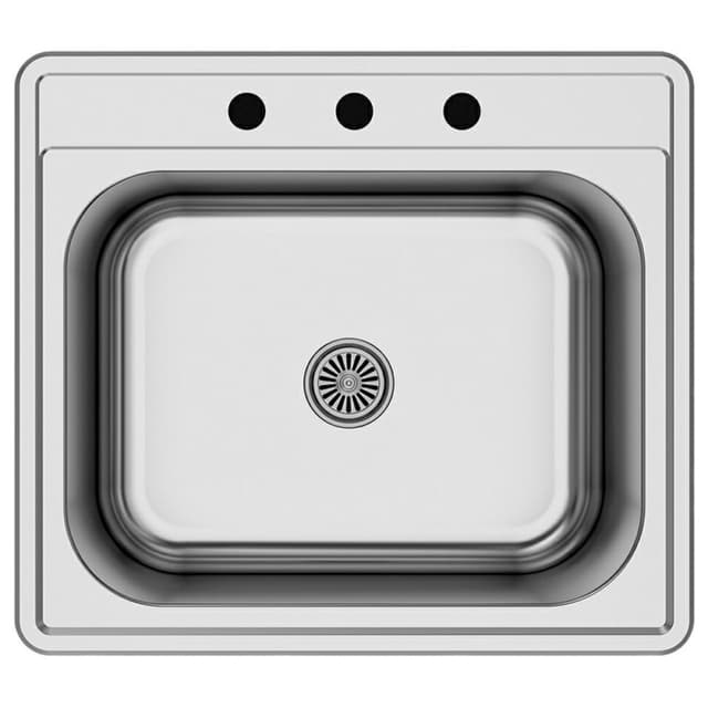 Karran Profile 25"W Stainless Steel Top mount Kitchen Sink Single Bowl, 18 Gauge - PT30