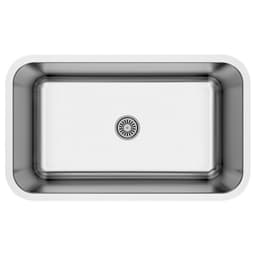 Karran Profile 30-1/4"W Stainless Steel Undermount Kitchen Sink Single Bowl, 18 Gauge - PU25 [NESTED 40]