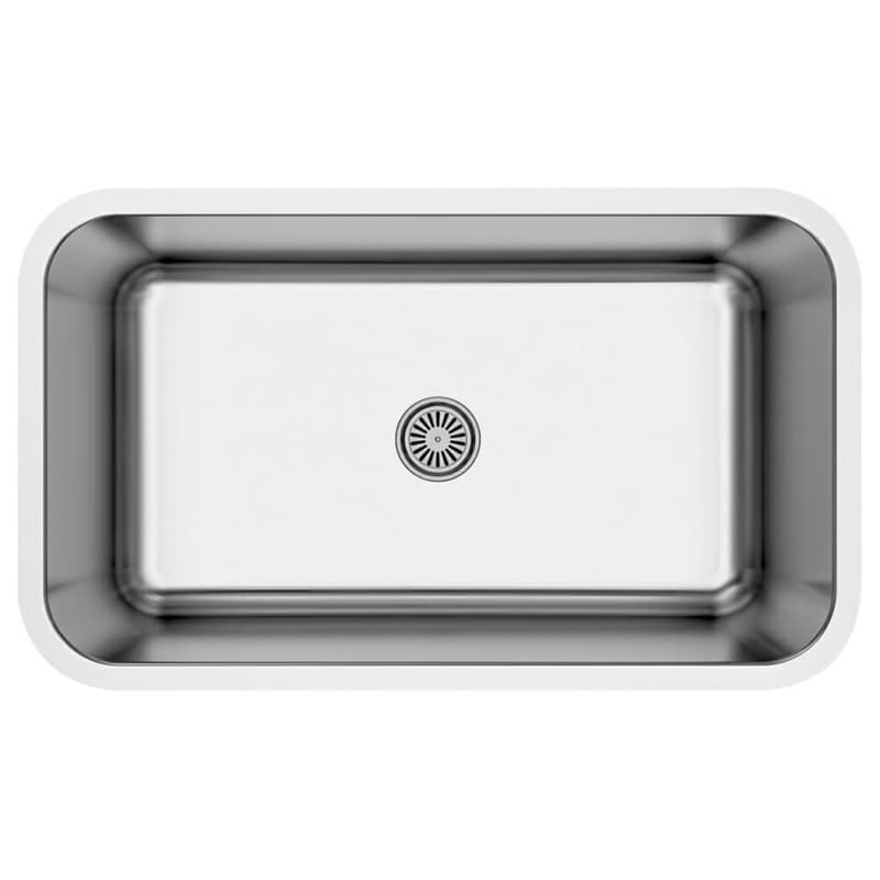 Karran Profile 30-1/4"W Stainless Steel Undermount Kitchen Sink Single Bowl, 18 Gauge, PU25 - 40/Pallet