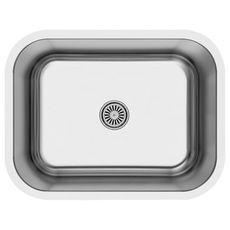 Karran Profile 23-1/4"W Stainless Steel Undermount Kitchen Sink Single Bowl, 18 Gauge - PU27 [NESTED 40]