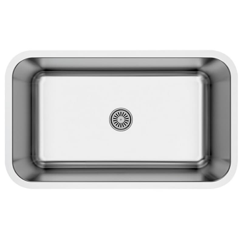 Karran Profile 30-1/4"W Stainless Steel Undermount Kitchen Sink Single Bowl, 16 Gauge - PU55