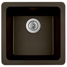 Karran 16-5/8"W x 16-5/8"D Q-315 Brown Single Bowl Bar/Prep Quartz Kitchen Sink - Q-315-BR