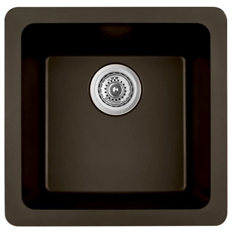 Karran Seamless 16-5/8" Single Bowl Quartz Bar/Prep Sink, Undermount, Brown, Q-315-BR