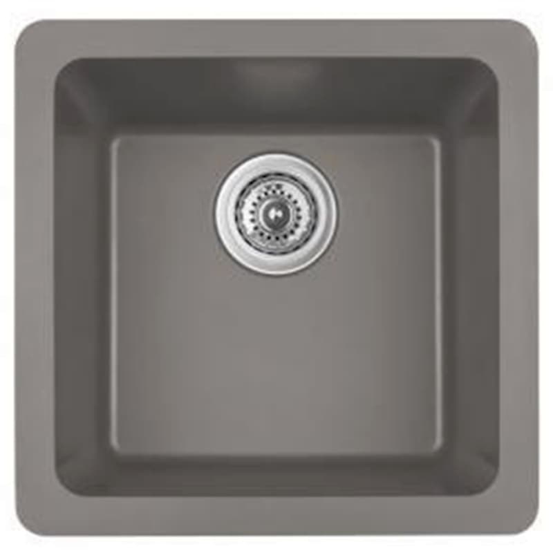 Karran Seamless 16-5/8" Single Bowl Quartz Bar/Prep Sink, Undermount, Concrete, Q-315-CN