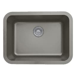Karran 24-1/4"W x 18-1/4"D Q-320 Concrete Single Bowl Undermount Quartz Kitchen Sink - Q-320-CN