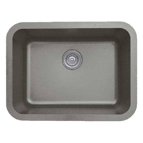 Karran Seamless 24-1/4" Single Bowl Quartz Undermount Sink, Concrete, Q-320-CN