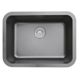 Karran 24-1/4"W x 18-1/4"D Q-320 Grey Single Bowl Undermount Quartz Kitchen Sink - Q-320-GR