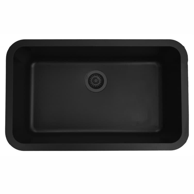 Karran Seamless 30-7/8" Single Bowl Quartz Undermount Sink, Bisque, Q-340-BS