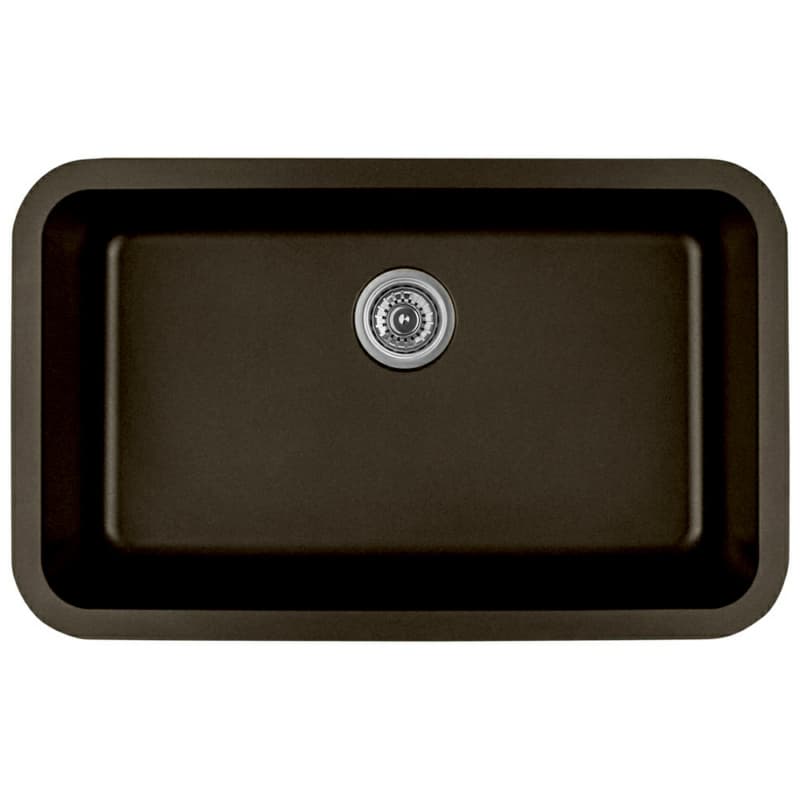 Karran Seamless 30-7/8" Single Bowl Quartz Undermount Sink, Brown, Q-340-BR