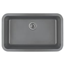 Karran 30-7/8"W x 18-7/8"D Q-340 Grey Single Bowl Undermount Quartz Kitchen Sink - Q-340-GR