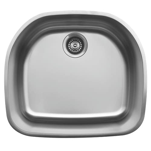 Karran Undermount 22-5/8"W Stainless Steel Undermount Kitchen Sink Single Bowl, 18 Gauge, U-2321