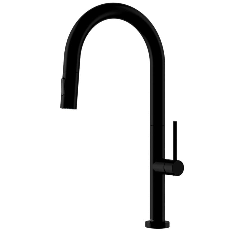 Karran Brynford ADA Single Handle Pull-Down Kitchen Faucet, Matte Black, KKF730MB